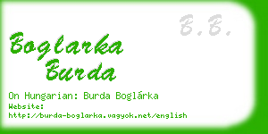 boglarka burda business card